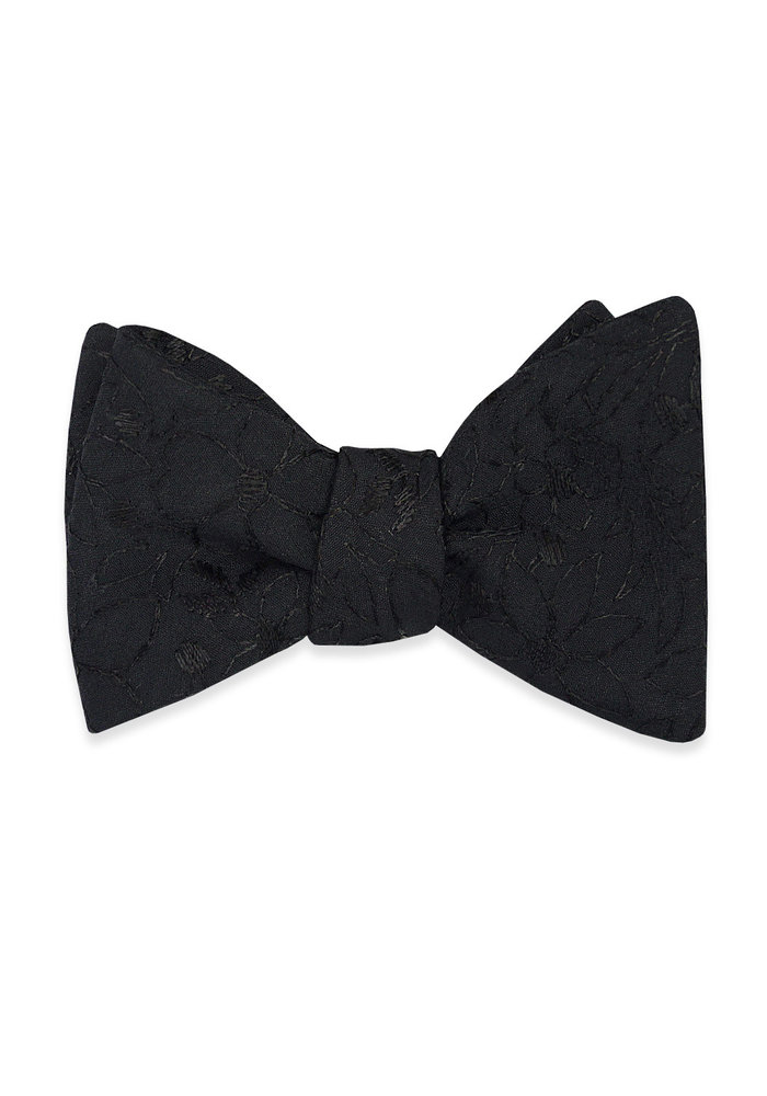 The Jayden Black Brocade Bow Tie