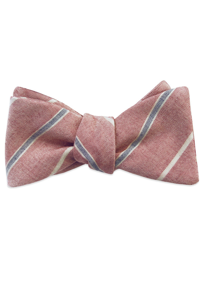The Jack Red Striped Bow Tie