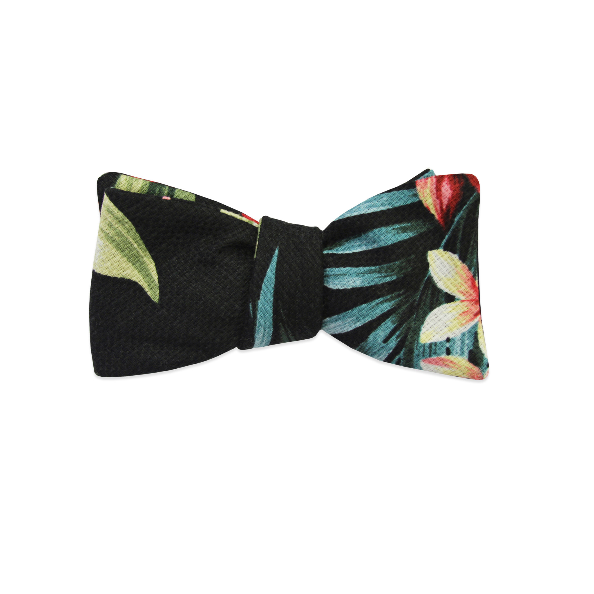 The Kalea Black Tropical Bow Tie | Pocket Square Clothing - Pocket ...