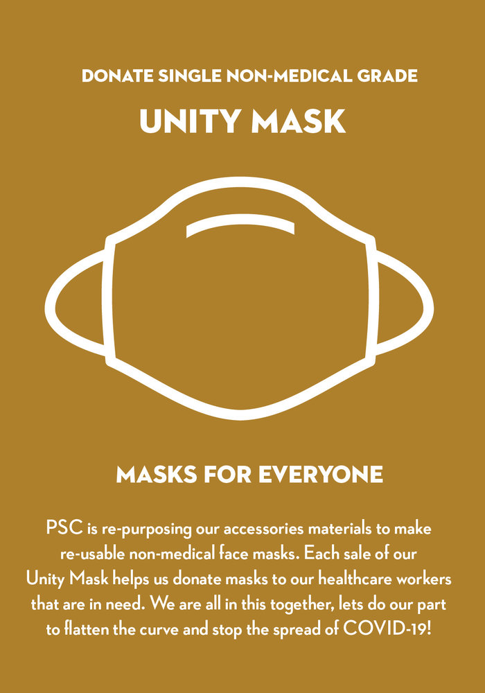 Donate Unity Face Mask 100 Cotton COVID19 FACE MASK Pocket