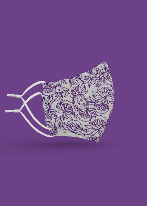 Children's Unity Mask 2.0 w/ Filter Pocket (Purple Flower)