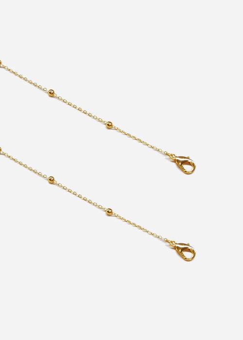 Face Mask - Gold Charm Chain