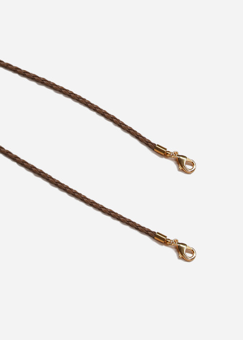Tan Leather Sunglasses Chain