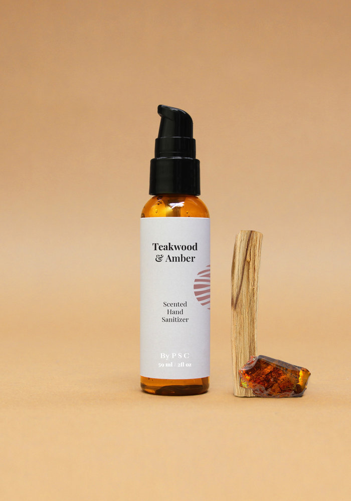 Teakwood & Amber - Scented Hand Sanitizer (Set of 2 or 4)