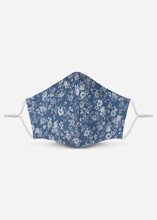 Pocket Square Clothing 2.0 Unity Mask w/ Filter Pocket (Chambray Micro Floral)