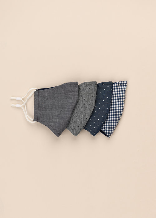 Pocket Square Clothing Blue Chambray - Unity Mask Set