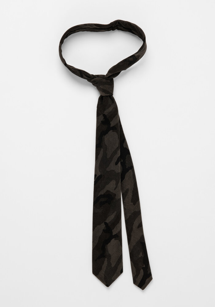 The Brigade - Gray Corduroy Neck Tie