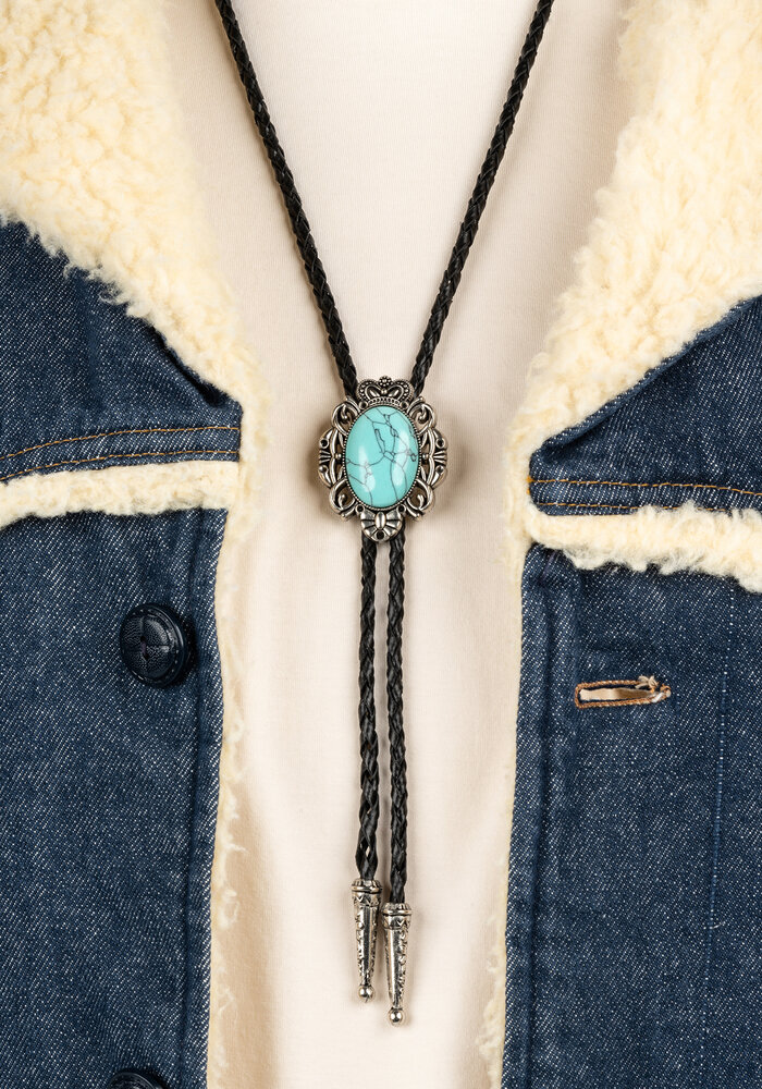 The William - Turquoise Western Bolo Tie
