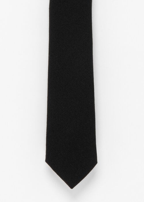 The Diplomat Black Wool Tie
