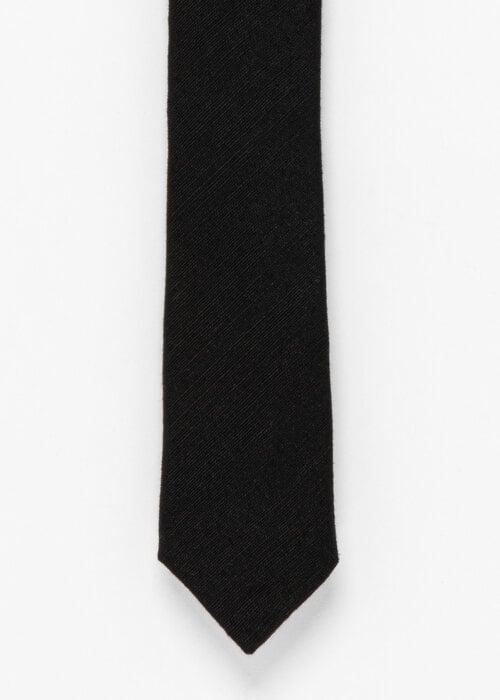 The Andres Black Linen Tie