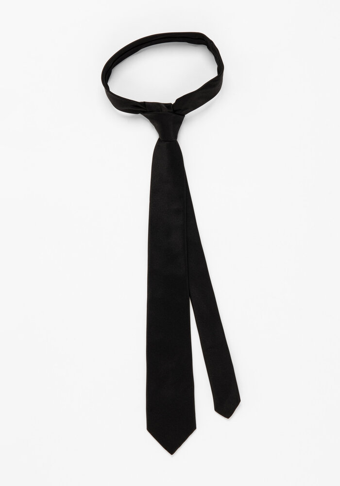 The Andres Black Linen Tie