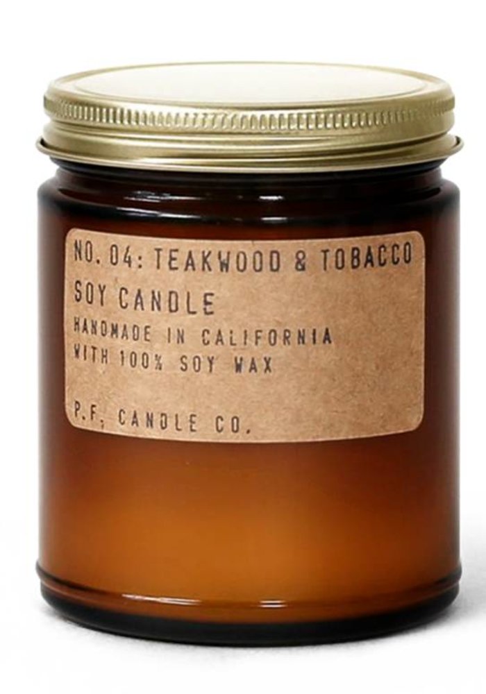 P.F. Candle Co. - No. 04 Teakwood & Tobacco 7.2 oz Soy Candle