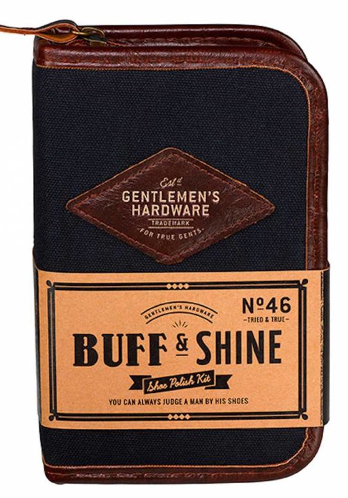 Gentlemen's Hardware - Navy Shoe Shine Kit