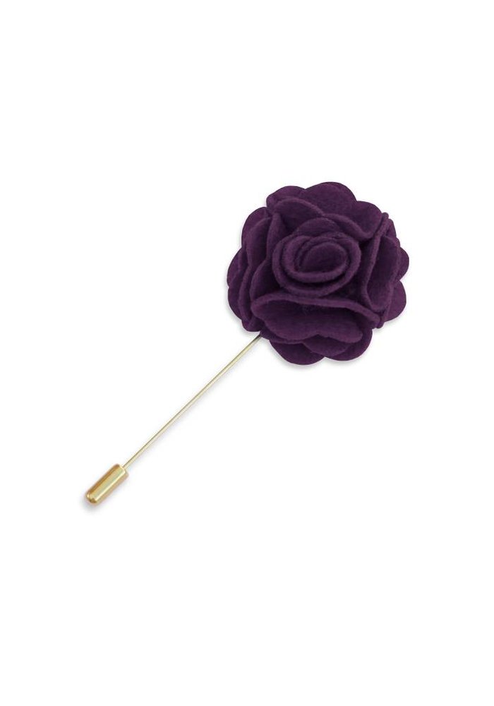 Purple Floral Lapel Pin