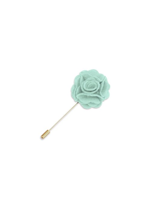 Mint Floral Lapel Pin