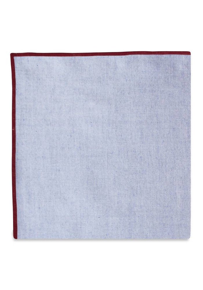 The Merrow (Maroon Chambray) Pocket Square