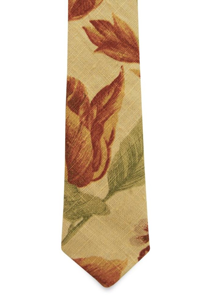 The Evans Floral Linen Tie