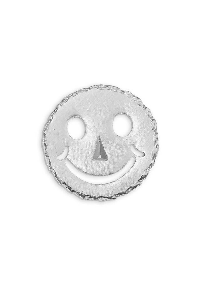 Silver Smiley Pin