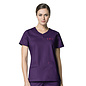 WonderWink CLEARANCE Women's WonderFlex Patience Curved Notch-Neck Top 6208