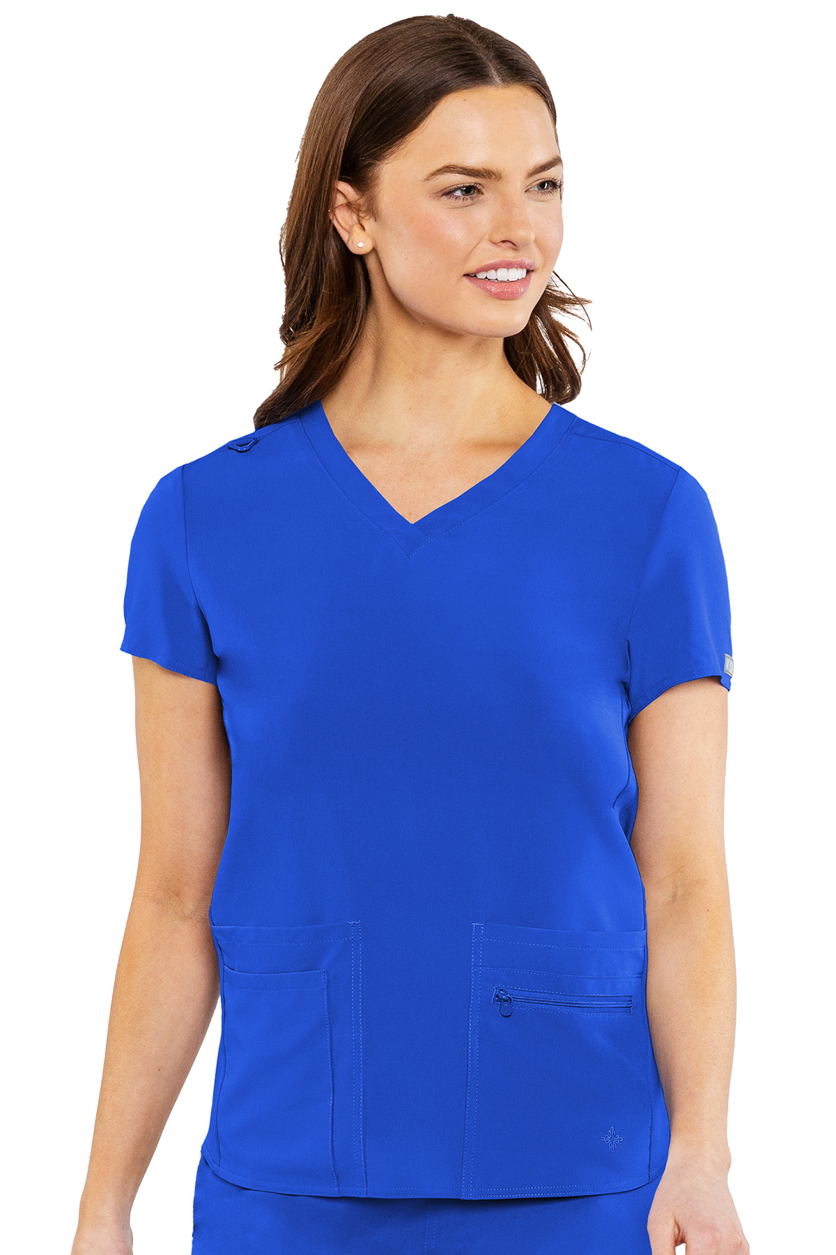 women's Royal Blue Scrub Top