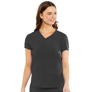 Med Couture Clearance - Energy Women's Knit Back Solid Scrub Top 8478