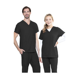 Med Couture Med Couture Unisex V-Neck 2 Patch Pocket Top 2586