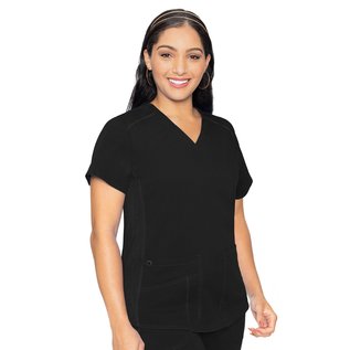 Med Couture Women's V-Neck Shirt Tail Top 7459