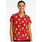 Maevn Maevn Printed Curved V-Neck Top 1767