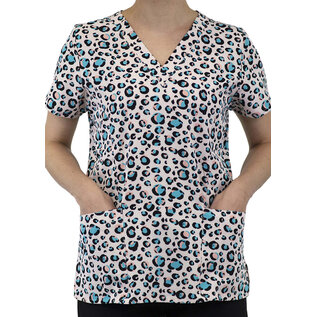 Maevn Maevn Printed Curved V-Neck Top 1767