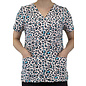 Maevn Maevn Printed Curved V-Neck Top 1767