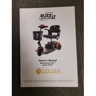 Golden Buzzaround Lite GB107 Scooter Owner's Manual