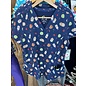 Maevn Maevn Printed Curved V-Neck Top 1767