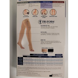 Truform Truform Thigh High Open Toe 20-30mmHg 0868