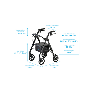 Nova Star 8 Rollator Walker