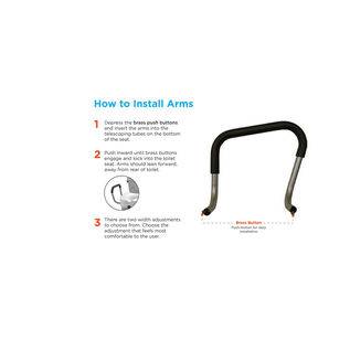 Nova Nova Raised Toilet Seat with Detachable Arms