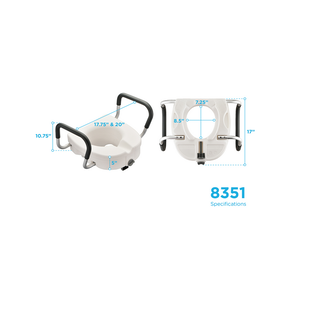 Nova Nova Raised Toilet Seat with Detachable Arms