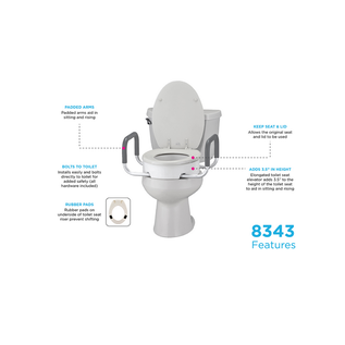 Nova Nova Toilet Seat Riser w/ Arms Elongated