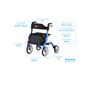 Nova NOVA Express Rollator10" Wheels Blue