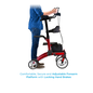 Nova Medical Dragon Fold n’ Go Rise UP Rollator Upright Standing Walker