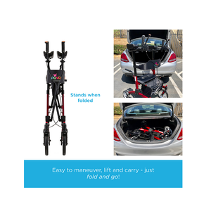 Nova Medical Dragon Fold n’ Go Rise UP Rollator Upright Standing Walker