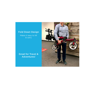 Nova Medical Dragon Fold n’ Go Rise UP Rollator Upright Standing Walker