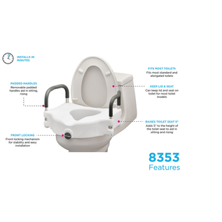 Nova Nova Deluxe Raised Toilet Seat with Detachable Arms