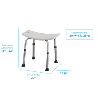 Nova Nova Economy Adjustable Shower Bench W/O back