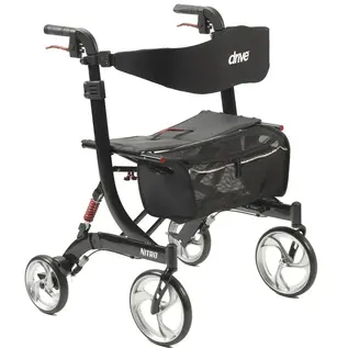 Drive Medical Drive Nitro Euro Style 4-Wheel Heavy Duty Rollator  Black