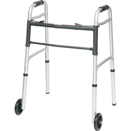 Probasics ProBasics Aluminum Two-Button Release Folding Junior Walker With 5" Wheels