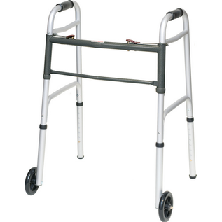 Probasics ProBasics Aluminum Two-Button Release Folding Junior Walker With 5" Wheels