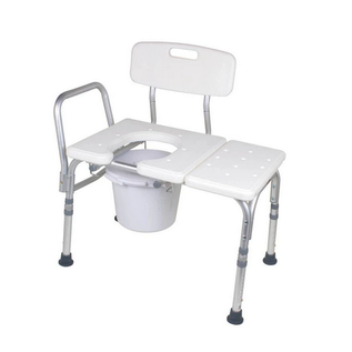 Carex Carex Bathtub Transfer Bench With Opening & Bucket