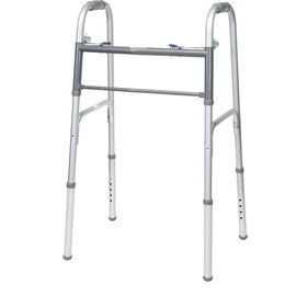 Probasics ProBasics Economy Two-Button Folding Steel Walker, (Adult)