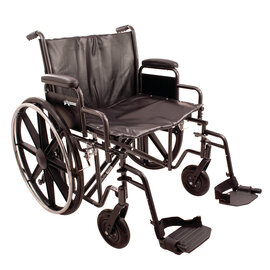 Probasics Heavy Duty K0007 Wheelchair, 22" x 18" Seat with Footrests