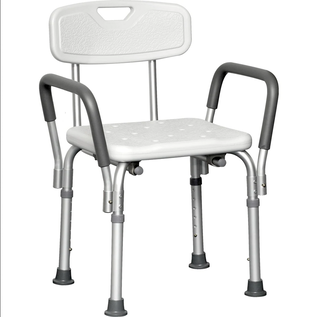 Probasics ProBasics Deluxe Shower Chair with Back and Padded Arms 300 lb